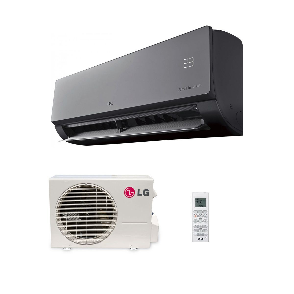 LG AC12BK 3.5kW Artcool Black / 12000Btu R32 COOL&HEAT + WiFi A++