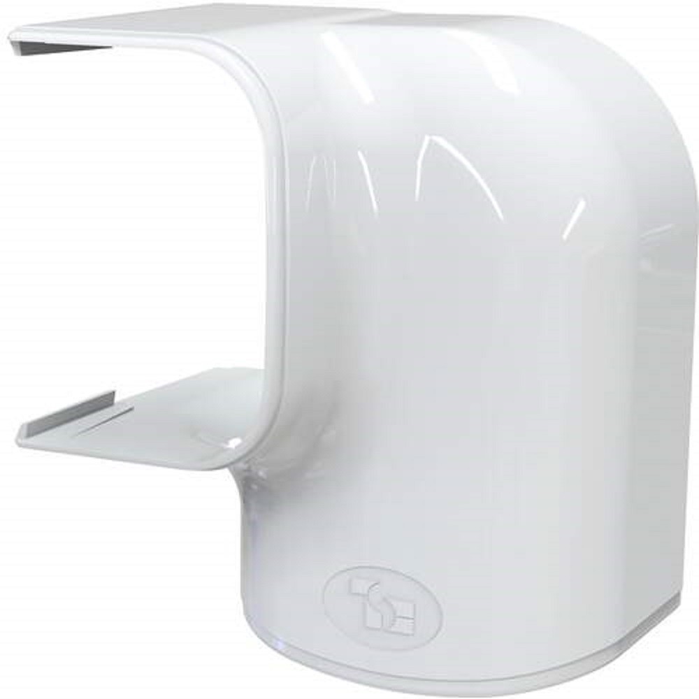 Witte Linker bocht - Verticaal / Horizontaal 74X55mm - WIT - 2 Zijdig te gebruiken