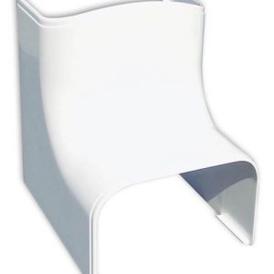 Witte Binnenbocht 90 Graden 74x55mm – WIT