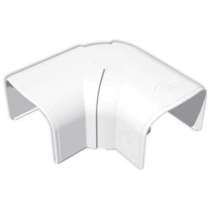 Witte Verstelbare platte bocht 74x55mm 45 – 90 Graden – WIT