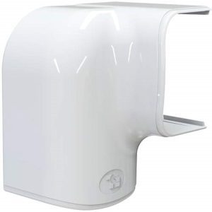 Witte Rechter bocht – verticaal / horizontaal 74X55mm – WIT