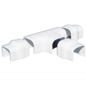 Witte T-Verbindingsstuk + Koppeldelen 74x55mm – WIT