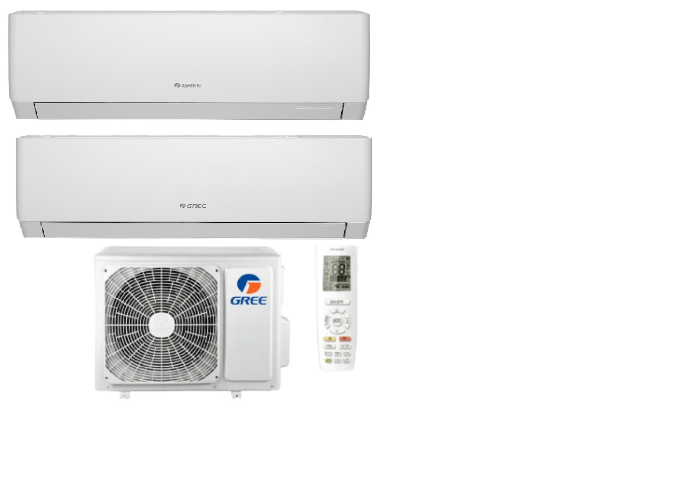 Gree Pular duo 5.0kW/18.000 Btu + 1x 3.5kW & 1x 2.5kW WiFi A++