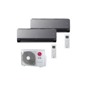 LG duo MU2R15 4.1kW + 2×2.5kW AC09BK Zwart  Incl.  WiFi  A++ Artcool Black