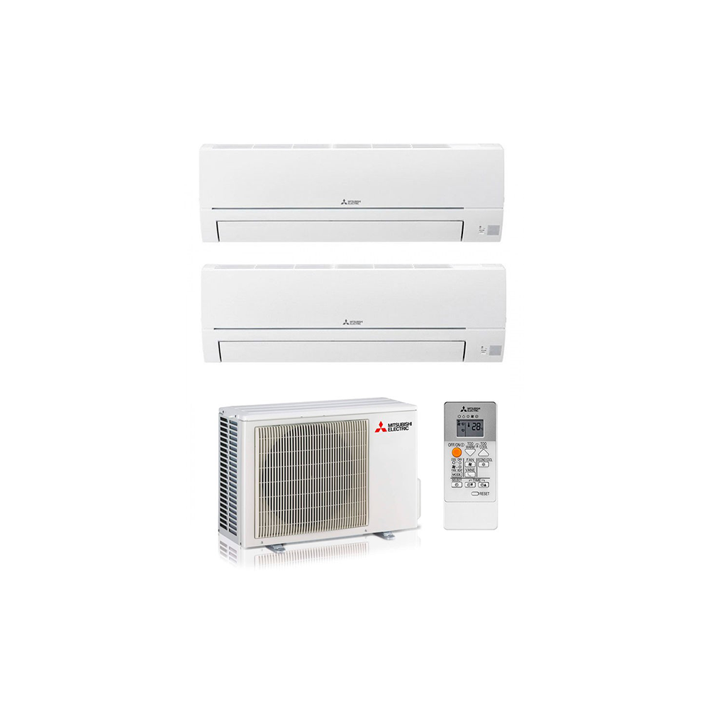 Mitsubishi Electric duo 2HA50VF 5.0kW/18000Btu + 2x 3.5kW MSZ-HR35VF A++