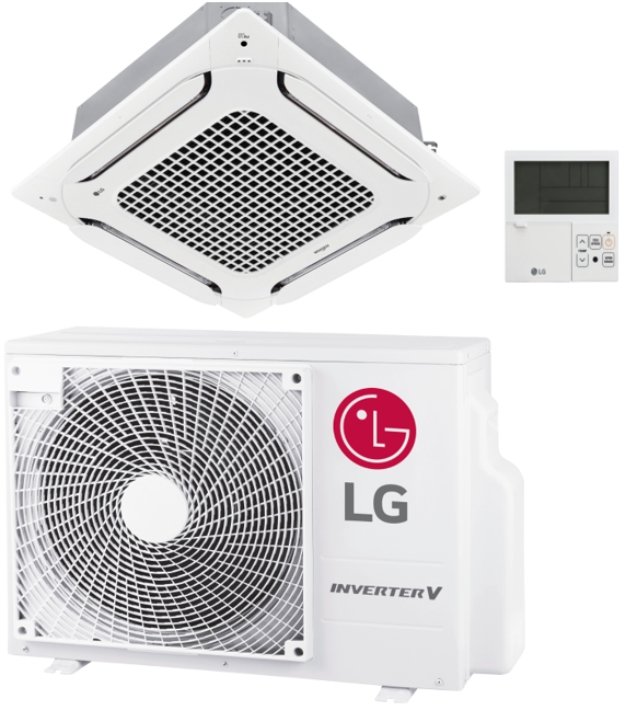 LG CT12F R32 3.5kW/12000Btu Plafond cassette A++ (Complete Set)