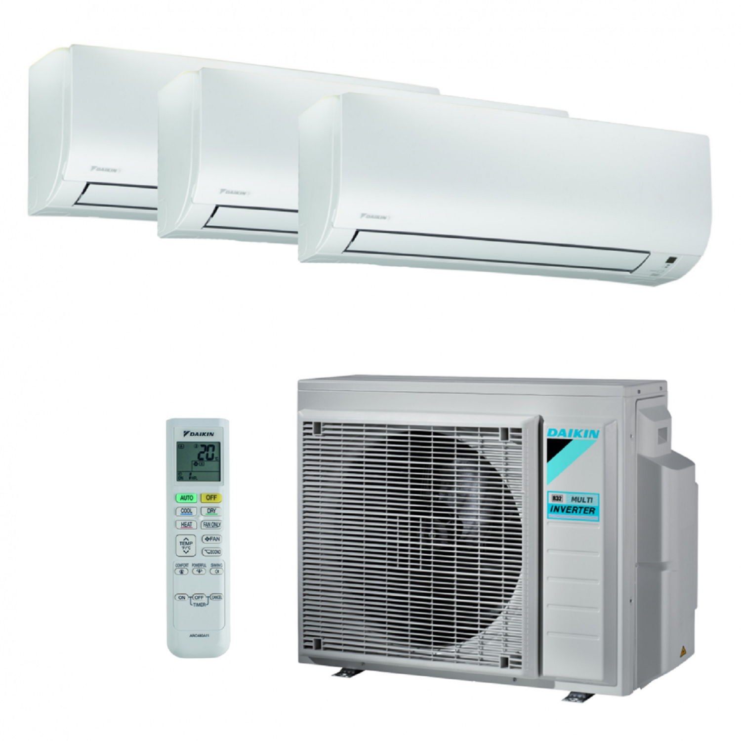 Daikin Tripple-split 3MXM68 6.8kW 1x3.5kW+ 2x2.5kW FTXM NEW-MODEL PERFERA A+++ WiFi