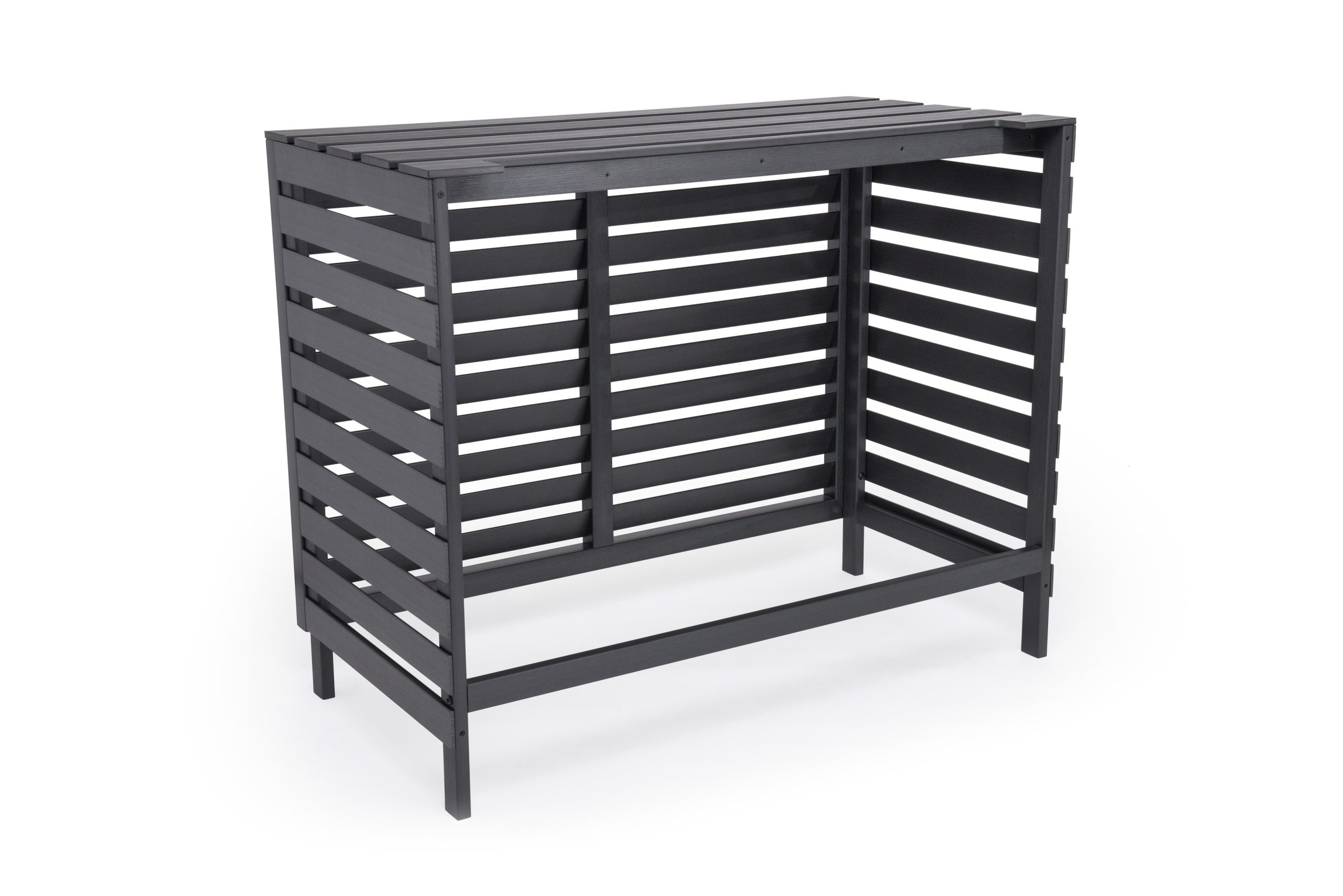 Floli Kunststof Airco Cover Buitenunit Omkasting Houtlook Grijs (one size) - Afbeelding 3