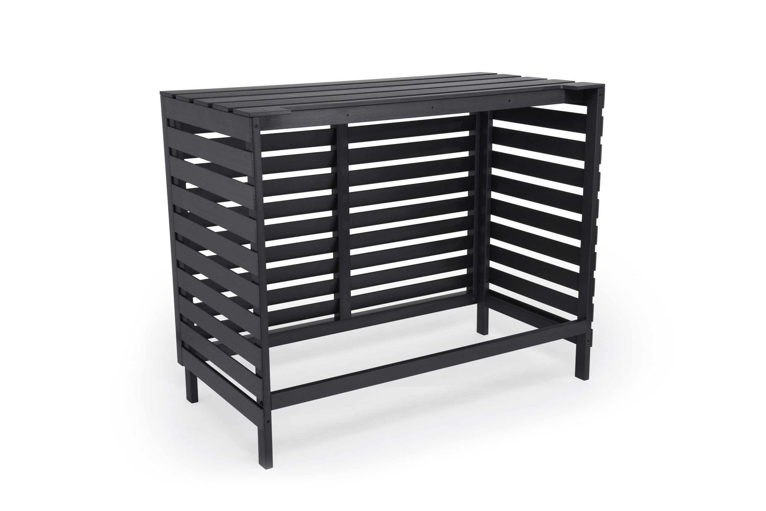 Floli Kunststof Airco Cover Buitenunit Omkasting Houtlook Zwart (one size) - Afbeelding 5