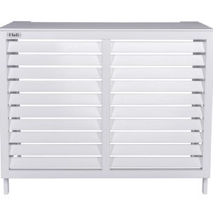 Floli Kunststof Airco Cover Buitenunit Omkasting Houtlook Wit    (one size)
