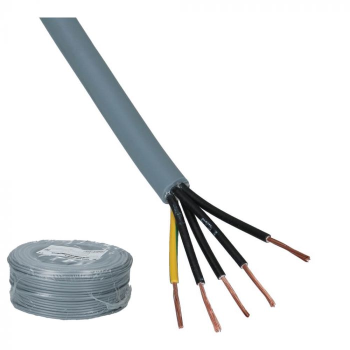 Airco Stuurstroomkabel Soepel 5 x 1,5mm Rol van 100 Meter