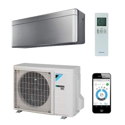 Daikin Stylish FTXA35BS 3.5kW/12000Btu Zilver R32 COOL&HEAT A+++ WiFi