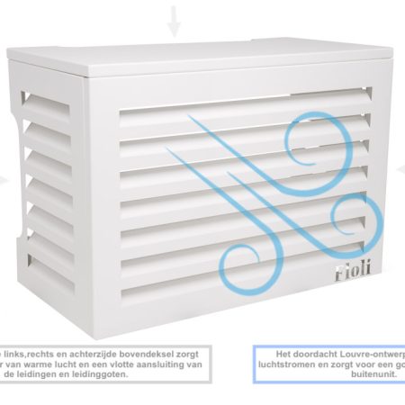 Floli Aluminium Airco Cover Hoogwaardige Kwaliteit Wit - Medium - Afbeelding 4