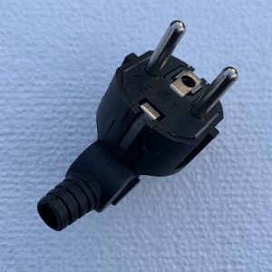 Aansluitmateriaal  – losse stekker – met randaarde – ZWART