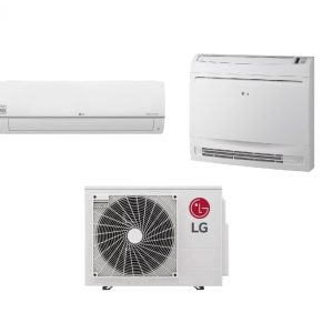 LG Multisplit MU2R17 4.7kW + 1x 3.5kW Wandmodel PC12SK & 1x 2.5kW UQ09 Vloerconsole – WiFi A++