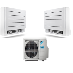 Daikin duo Vloerconsole – 2MXM50 5.0kW/18000Btu + 1×3.5kW FVXM35 1×2.5kW FVXM25 Perfera  A+++ WiFi