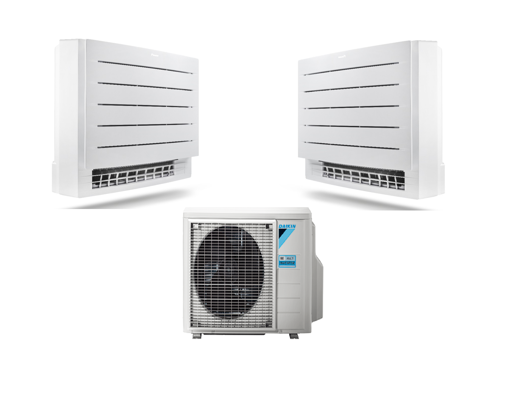 Daikin duo Vloerconsole - 2MXM50 5.0kW/18000Btu + 1x3.5kW FVXM35 1x2.5kW FVXM25 Perfera A+++ WiFi