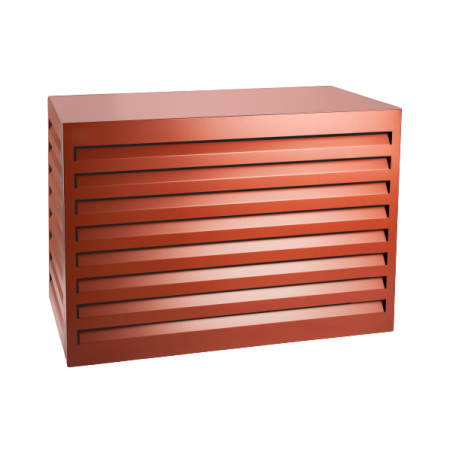 Floli Aluminium Airco Cover Hoogwaardige Kwaliteit Steenrood - Medium