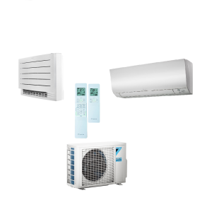 Daikin Duo split 2MXM50 5.0kW/18000Btu + 1x 3.5kW Vloermodel & 1x 3.5kW Wandmodel Perfera-A WiFi A+++