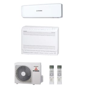 Mitsubishi Heavy Industries Duo split 5kW/18000Btu SCM50ZS-W +1x 2.5kW vloerconsole & 1X3.5kW wandmodel A++
