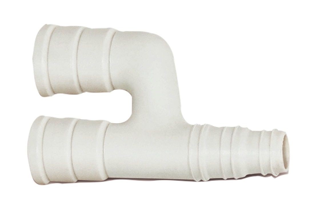 Aansluitmateriaal Verloopstuk Y-stuk om 2X de flexibele condensafvoerslang op aan te sluiten