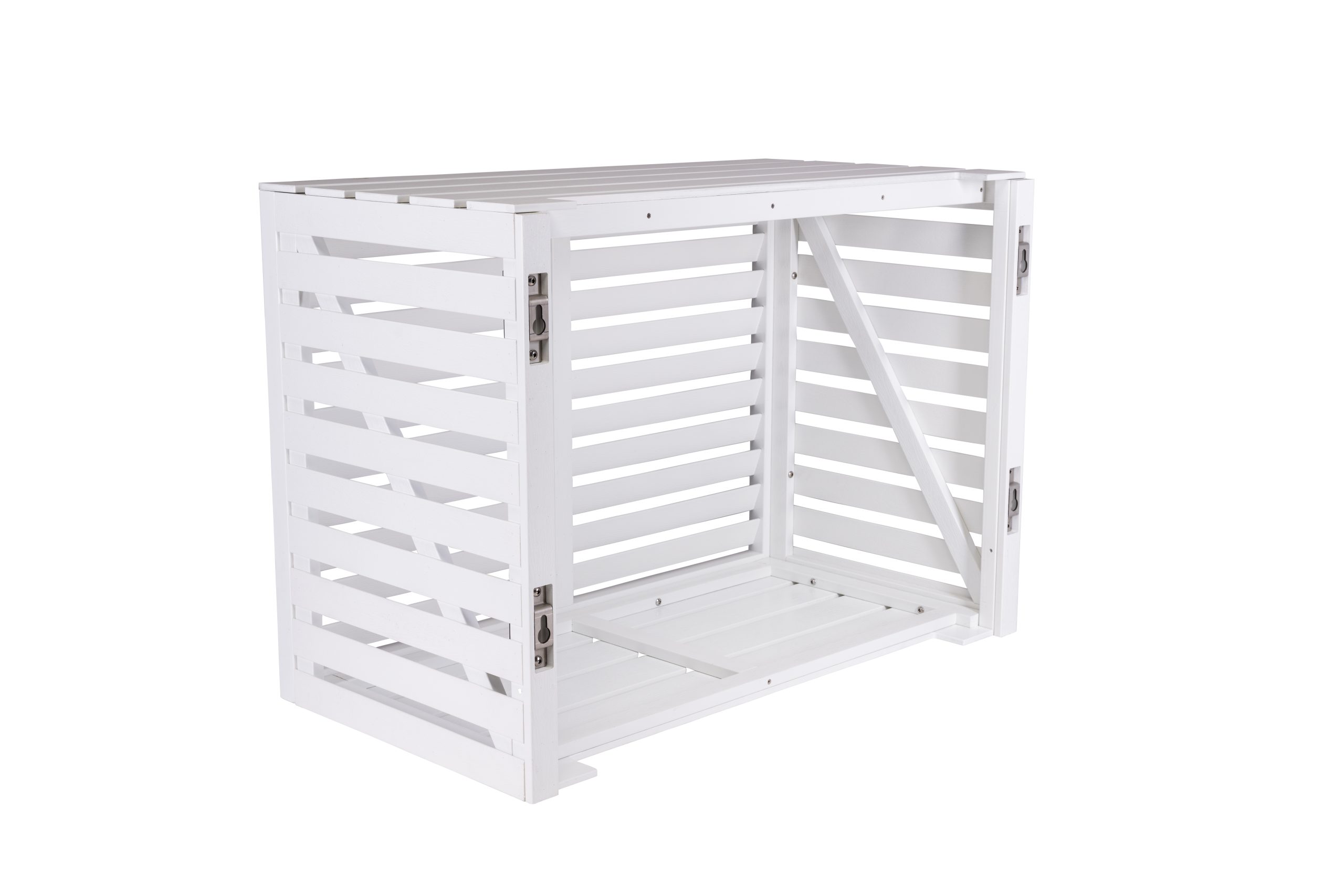 Floli Bodemplaat - Wandmontage - Kunststof "Houtlook" Cover - Kleur Wit - Afbeelding 3