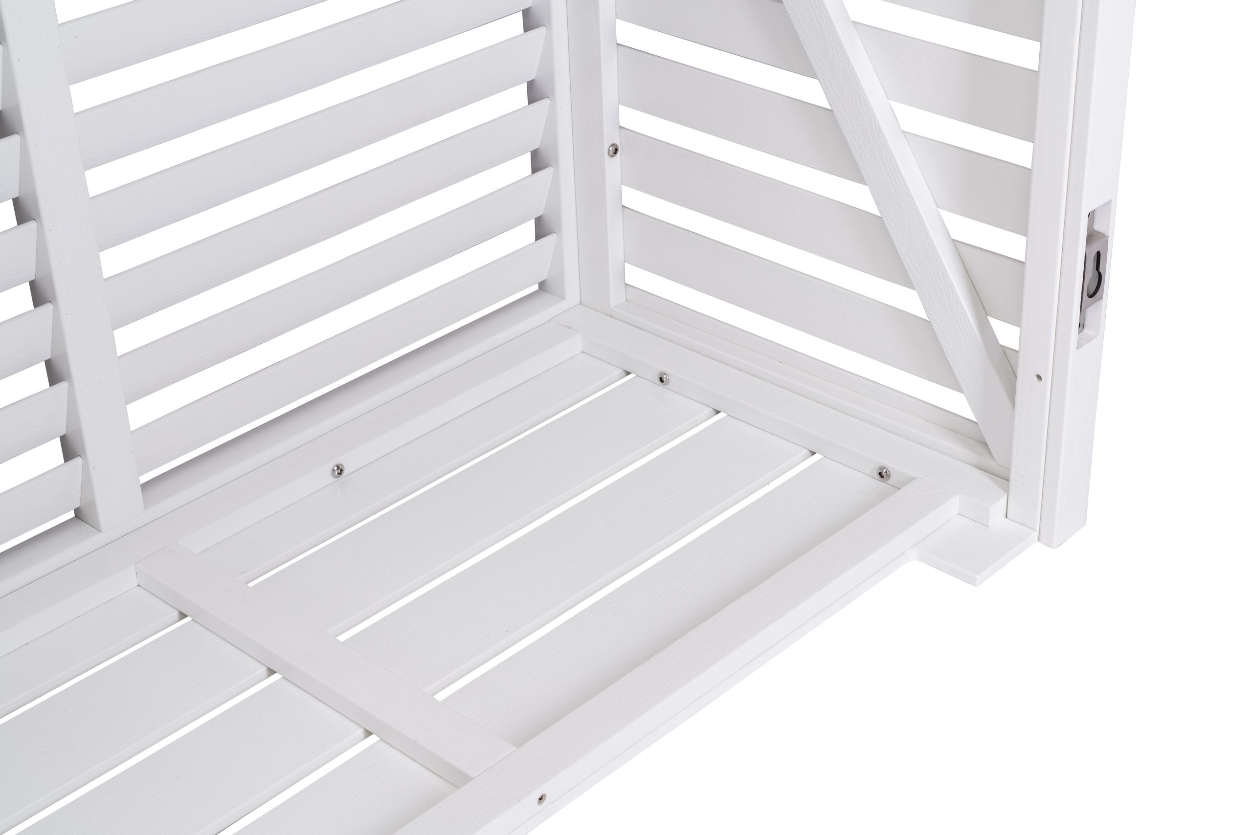 Floli Bodemplaat - Wandmontage - Kunststof "Houtlook" Cover - Kleur Wit - Afbeelding 2