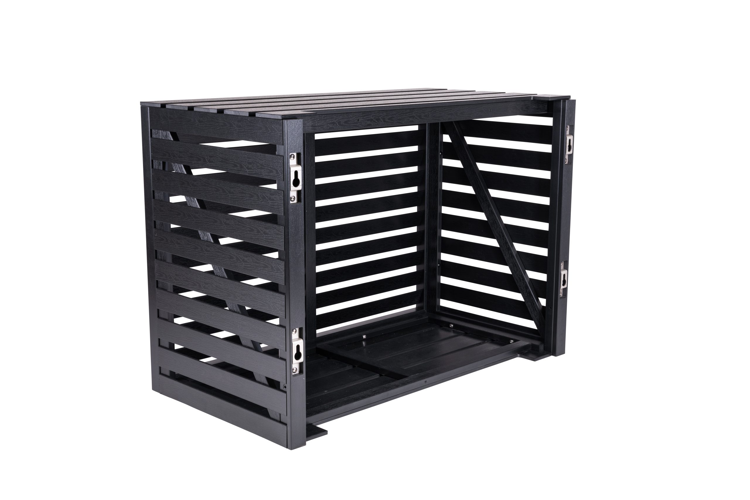 Floli Bodemplaat - Wandmontage - Kunststof "Houtlook" Cover - Kleur Zwart - Afbeelding 3