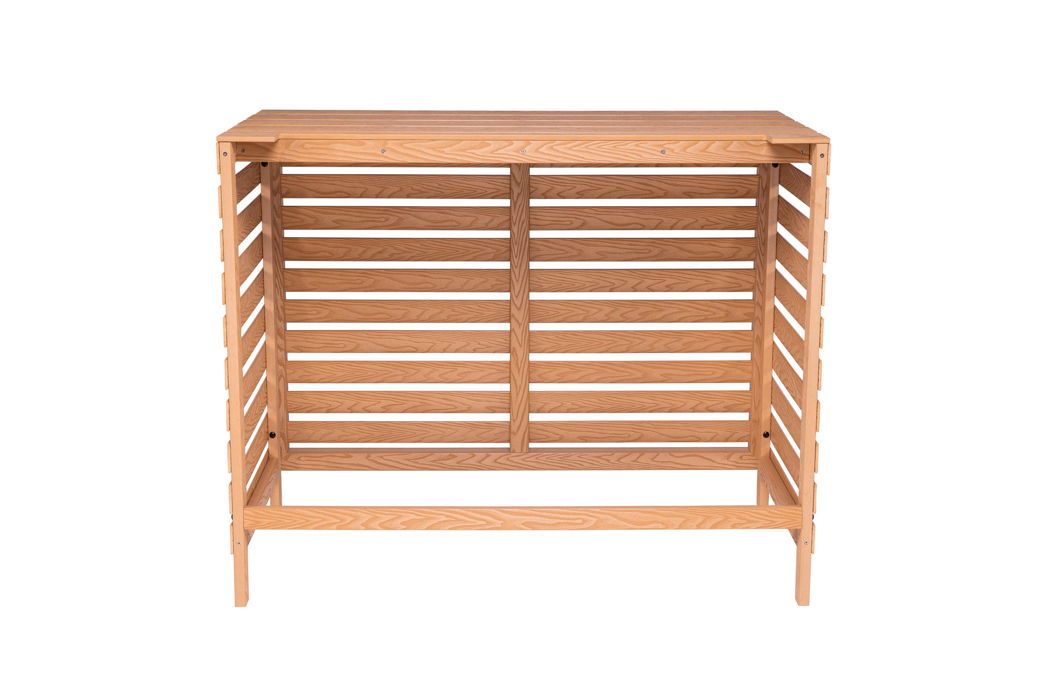 Floli Kunststof Airco Cover Buitenunit Omkasting Teak Houtlook (one size) - Afbeelding 2