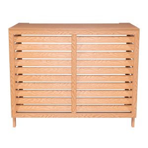 Floli Kunststof Airco Cover Buitenunit Omkasting Teak Houtlook (one size)