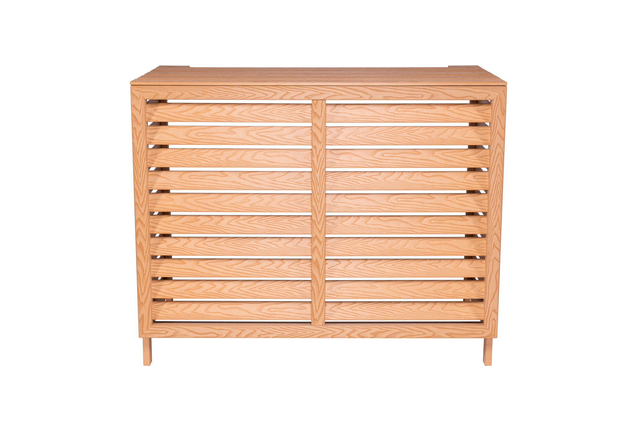 Floli Kunststof Airco Cover Buitenunit Omkasting Teak Houtlook (one size)